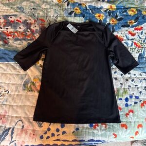 Ann Taylor Petite Black Top NWT